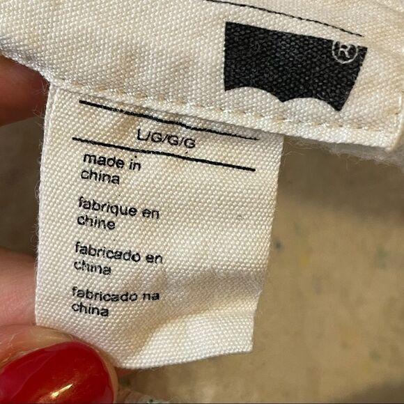 Vintage Levi’s White Confetti Crew Neck Pullover Cotton Sweatshirt size L - Picture 5 of 12